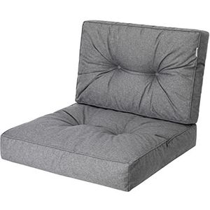 PillowPrim gutekissen Kussens voor pallets voor pallets rotan stoel outdoor kussen zitkussen grafiet 70 x 70 cm 68 x 68 cm