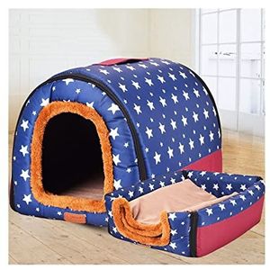 Hondenmand Warm Hondenhok Huis Lounge Voor Katten Medium Kleine Hond Binnen Warm Opvouwbaar Wasbaar Huisdierbed (Color : 5, Size : 35X32X28cm)