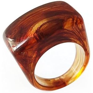 BOSREROY Dikke Joint Ring van acryl, voor dames en heren, met decoratief vingerdesign, 1, Synthetische Vezel, Geen edelsteen