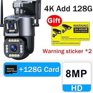 20MP 10K IP-camera 20X zoom Vijf lens Draadloze buitenbeveiligingscamera Smart Home PTZ CCTV Cam 4K WiFi-bewakingscamera's Beveiligingscamera'S Voor Thuis(4K Camera Add 128G)