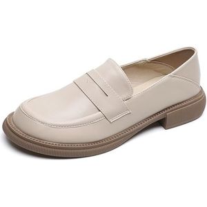 Meik Mangni Womens Loafers Lederen Schoenen Comfortabele Mocassins Schoenen Vrijetijdsschoenen voor Dames Slip On Schoenen,bruin,Maat:36 EU