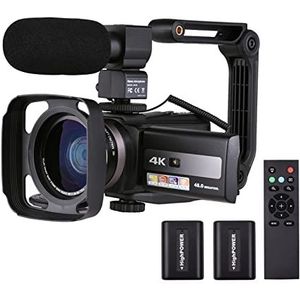 Actiecamera's 4K 60FPS Ultra Hd Digitale videocamera DV Camcorder 4 8MP 16X ZOOM WIFI DELEN TIME TIME LAPSE LANGERE MOGEL for PHOTA Meerdere opnamemodi, eenvoudig fotograferen