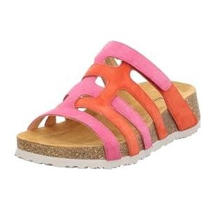 Think! dames KOAK chromfrei gegerbte nachhaltige Pantolette, FUXIA/KOMBI 5000