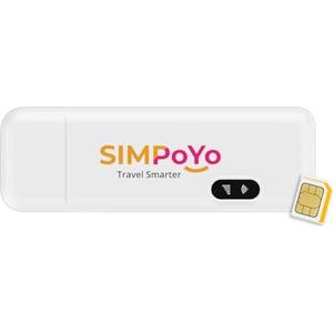 SIMPoYo USB Dongle, Wireless Network Wi-Fi Adapter, Plug and Play Wi-Fi Hotspot with 10G SIM Card for Slate 7/Beryl AX/Slate AX/Opal, 4G LTE Mobile Unlocked Modem for Desktop/Laptop/Travel/Business