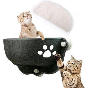 Katten-raamhangmat, vensterstoel voor grote katten - houdt tot 15 kg, raamgemonteerd kattenbed, stabiele kattenraamstang, kattenvensterbed, kattenmeubel Holdes
