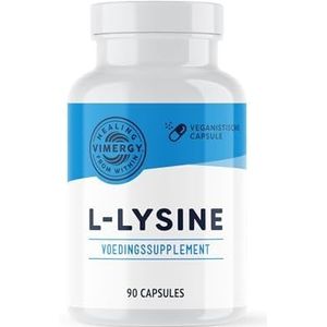 Vimergy L-Lysine 500 mg capsules, 90 innamen – L-lysine aminozuren capsules – veganistische capsule zonder gelstoffen – genetisch gemanipuleerde en glutenvrij, geen gelatine, koosjer (90 stuks)