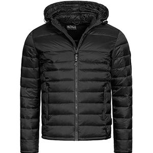 INDICODE Heren Hampshire Quilted Jacket | Gewatteerd jack in donsjackstijl Black XL