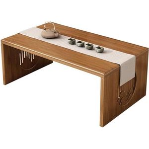 Japanse tafel voor zittend dineren op de vloer, tatami-tafel, Japanse eettafel, handsnijwerk, gemakkelijk op te vouwen en geen ruimte in te nemen, L 60/70/80/100x B 37 x H 30 cm