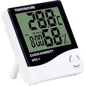 Elektronische Thermometer Hygrometer LCD Digitale Temperatuur-vochtigheidsmeter Instelbaar Weerstation Binnenkamer Met Wekker Nauwkeurige Monitor