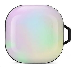 Iriserend hologram oordopjes hoesje compatibel met Samsung hard shell beschermhoes zwart-stijl