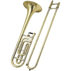 Professionele Trombone Mode-trombone Geel Messing Materiaal Goudlak Oppervlakte Zuigertrombone Met Koffer