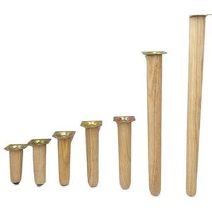 MIKFOL 1 stuks massief houten bankpoten tafelpoten kast benen houten poten bank benen tv-kast benen houten benen stoel verhoging meubels voetpads (kleur: 15 cm hoge diagonale versie)