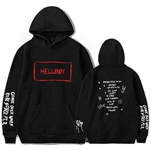 WTZFHF Rapero Lil Peep Crybaby sweatshirt met 2-zijdige capuchon, hiphop sport pullover, sweatshirt, pullover, spotlight street voor mannen vrouwen, tieners, hoodies, zwart