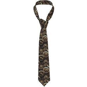 EdWal Olieverfschilderij Eend Print Mannen Stropdassen Tie Mode Tie Grappige Ties, Voor Bruiloft Feest Vergadering Outfit, Cool Steampunk Gears, Eén maat