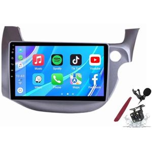 Android 14 Autoradio Sat Navi voor H-onda Fit LHD/RHD (2008-2013) 9 Inch Touchscreen Multimedia Speler met Draadloze Carplay GPS Navigatie FM RDS Bluetooth 5G-WiFi SWC DSP,M100s