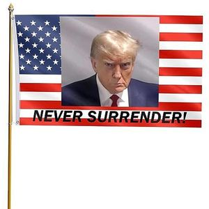 Trump 2024-vlag | Amerika vlag Trump banner 3x5ft nooit overgave,Vervagingsbestendige duurzame buitenvlag voor thuis, binnen, tuin, tuindecoratie