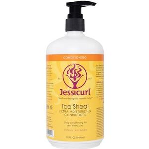 Jessicurl Too Shea! Extra vochtinbrengende conditioner voor krullend haar, citrus lavendel, 32 Fl oz. Laat in conditioner voor droog haar, anti-kroezen haarproducten