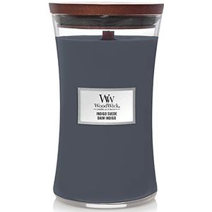 WoodWick Hourglass Large Geurkaars - Indigo Suede