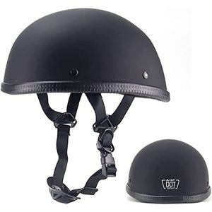 Halve Motorhelm - Ultradunne - DOT-Goedgekeurd - Voor Bromfiets Scooter - C - 55-56CM