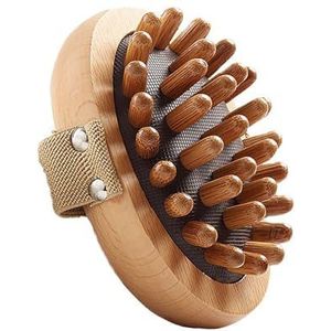 Meridian drukborstel, handheld houten massageapparaat, lichaamsborstel voor thuis, volledige lichaamsontspanningskam, Gua sha massagegereedschap voor circulatie en stressverlichting