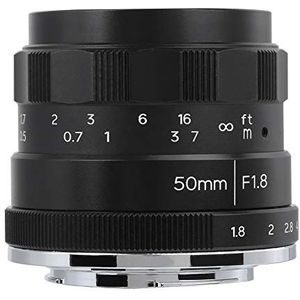 NEWYI 50mm F1.8 M4/3 Mount Grote Aperture Portret Handmatige Lens voor Olympus EM5 Mark II