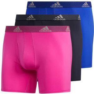 adidas Heren Performance Boxer Kort Ondergoed (3-pack), Lucid Fuchsia Roze/Legend Inkt Blauw/Lucid Blauw, XXL