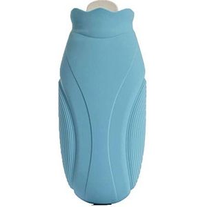XWGlory 270/450ML Hot Water Bag Siliconen Fles Winter Heater met Gebreide Cover Warmer Hot Water Fles Magnetron Verwarming L Blue2