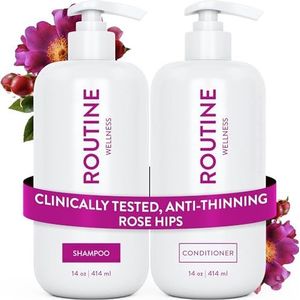 Routine Wellness Anti-Dunner Wordende Shampoo en Conditioner Set voor Dunner Wordend Haar - Biotine DHT Blocker voor Vrouwen & Mannen