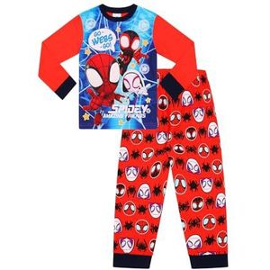 Spidey And His Amazing Friends Jongens Meisjes Pyjama Set Spiderman Kids PJ's, Rood, 2-3 jaar