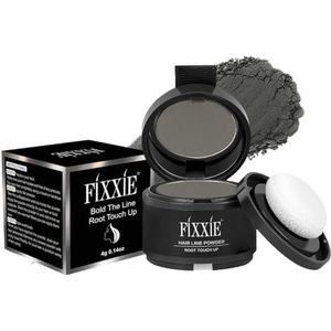 Haarlijnpoeder, Wortel Touch Up Poeder, Instant Haaruitval Concealer Haarpoeder voor dunner wordend haar, winddicht en zweetbestendig, grijs haarwortelbedekkingspoeder met spiegel en bladerdeeg