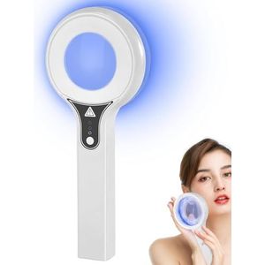 PortableWoods Lamp Huidanalyzer, 2 versnellingen Handheld gezichtsvergrotende analysator Huiddetector voor schoonheidsspecialiste/huidtesten, Visuele lensvergroting: 3 keer, bediening met één knop