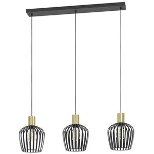 EGLO Empoli hanglamp - 90 cm E27 - 3-lichts - Metaal - Zwart/Goud