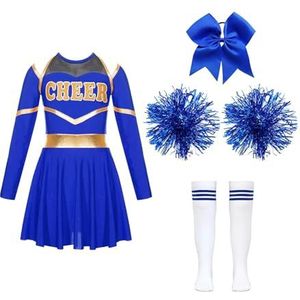 Cheerleader-uniformen cheerleader-uniform jurk voor meisjes voor kinderen met bloemenbalset cheerleader-kostuums baljurken voor voetbalteams voor kinderen, danskleding (