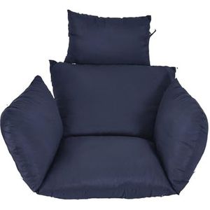 Ei stoel kussen, dikke hangende mand schommel kussen, hangende ei schommel stoel kussen, zacht en huidvriendelijk for buiten, binnen(Navy Blue)