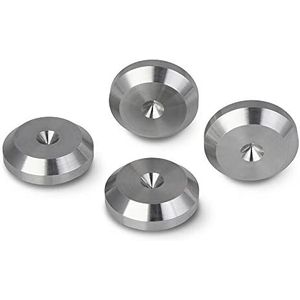 PrecisionGeek Roestvrijstalen XXL Afgekante Onderleggers voor Luidspreker Spikes/Boxen Spikes. ø 40 mm - 4 stuks