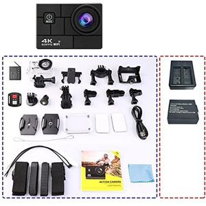 Actiecamera, Actie Sport Camera Ultra HD 4K/60fps EIS 24MP 2.0inch IPS Scherm 170D Onderwater 30M Go Waterdicht Pro Helm Video Cam,Buiten, Sport, Video(Option 3)
