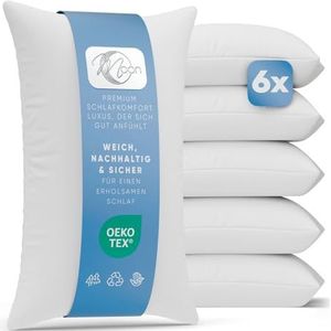 Moon Set van 6 vulkussens 30x50 cm - binnenkussen, sofakussen 240 g - Classic Peached Touch