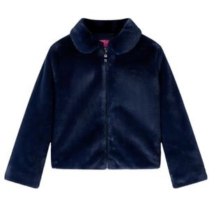 Kinderjas 104 kunstvacht marineblauw, kinderkleding, jongenskleding, hippe kinderkleding, kinderkled, meisjeskleding, leuke kinderkleding
