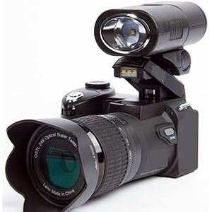 Digitale Camera, 24X Optische Zoom Telelens Groothoek Professionele Digitale Fotocamera SLR Zaklamp 33MP 1080P Recorder 3 ""Scherm(64G SD Card,With Flashlight)