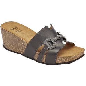 Scholl, Damessandalen met metalen details, zwart, Zwart, 36 EU