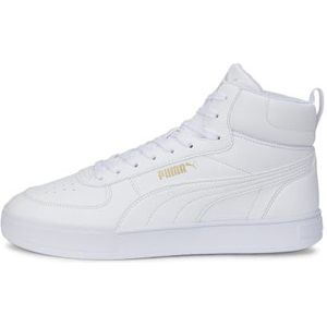 PUMA Unisex Caven Mid Sneaker, White-Peacoat Team Goud-Hoog Risico ROOD, 10 UK, Wit, 44.5 EU