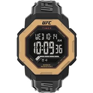 Timex UFC Knockout herenhorloge, 48 mm, Zwart/Goud, Knock-out 48 mm