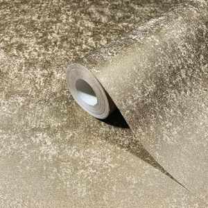 marburg Behang, goud, effen, metallic, industrieel, modern, glanzend, voor woonkamer, slaapkamer, Made in Germany, 10,05 x 0,53 m