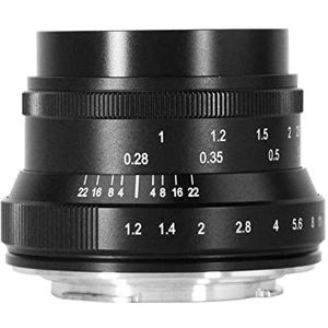 7artisans 35 mm f1.2 Mark II APS-C geklikt grotere diafragma prime-lens Geschikt voor MFT Marco Vier drie M4/3 compacte spiegelloze camera's voor Panasonic GF1 GF2 GF3 GF5 GF6 GF7 GF8 GF9..