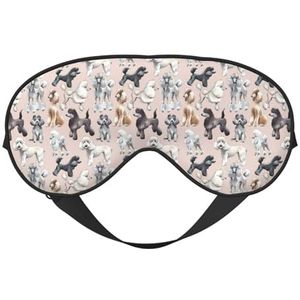 Poedels Honden Unisex Elastische Verstelbare Gesp Ontwerp Verduisterend Slaap Oogmasker voor Thuis Reizen Yoga Kantoor Nap