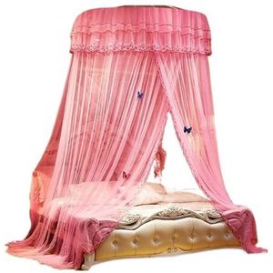 Klamboe bed luifel for meisjes Queen size koepel klamboe van plafond Twin meisjes hemelbed decor for wieg Kid bed en volwassen bedden (Color : D, Size : 1.2m (4 feet) bed)