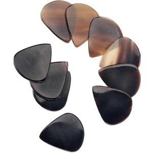 Vervanging Accessoires Gitaar 10 Stuks Handgemaakte Buffelhoorn Plectrums Voor Gitaar Bas Mandoline Banjo Onderdelen