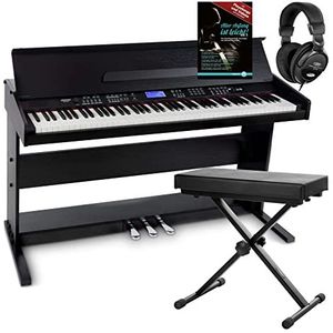 FunKey DP-88 II digitale piano zwart set met keyboardbank, koptelefoon en pianomethode