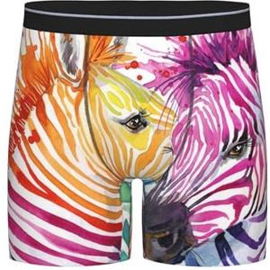 GRatka Boxer slips, heren onderbroek Boxer Shorts been Boxer Slips grappig nieuwigheid ondergoed, regenboog zebra, zoals afgebeeld, L