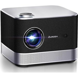 AURZEN Boom 3 beamer met Official NetfIix 3D DoIby Audio, 4K autofocus/trapeziumcorrectie, HDR 10 60Hz WiFi6 Bluetooth, 1080p Full HD, video led smart projector outdoor